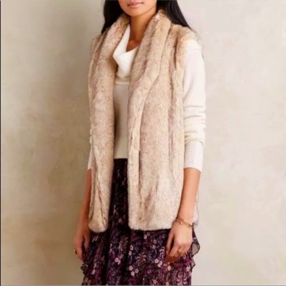 Anthropologie Faux Fur Vest